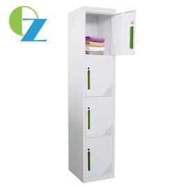 4 Door Vertical Steel Office Lockers , Metal Locker Cupboard For Gym / School