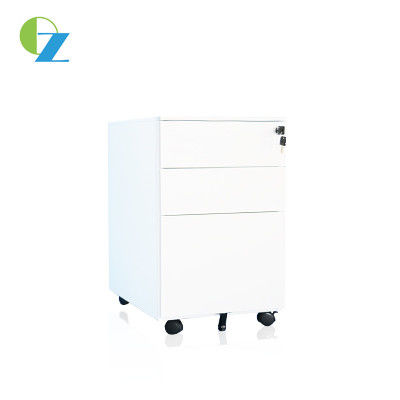 Steel 3 Drawer Office 10mm Mobile Pedestal File Cabinet