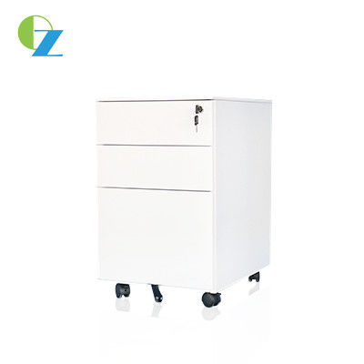 Steel 3 Drawer Office 10mm Mobile Pedestal File Cabinet