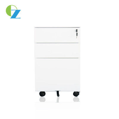 Steel 3 Drawer Office 10mm Mobile Pedestal File Cabinet